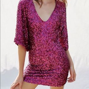 Free People Party Girl Mini - Fuchsia
